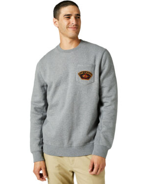Foxracing At Bay - Crew Fleece - Heather Graphite - 29056-185