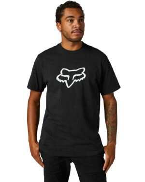 Foxracing Legacy Fox Head - SS Tee - Black / White - 28990-018