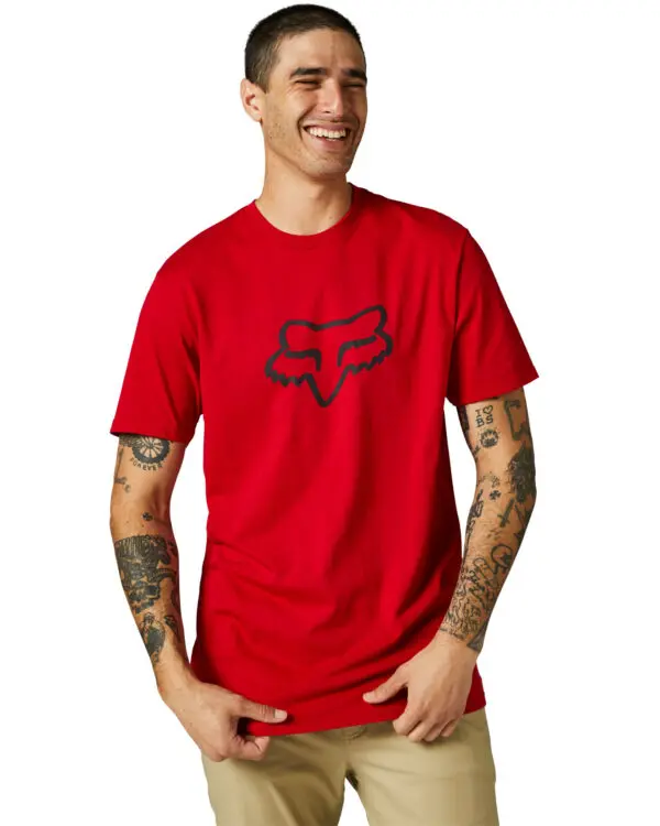 Foxracing Legacy Fox Head - SS Tee - Flame Red - 28990-122