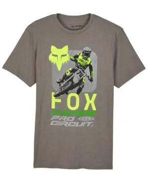 Foxracing XPro Circuit Premium Tee - Heather Graphite - 32001-185