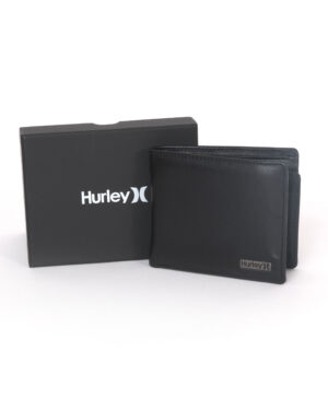 Hurley One & Only Leather Wallet - Black - HAUSLWA-M-H010-BLK - 9353258958557