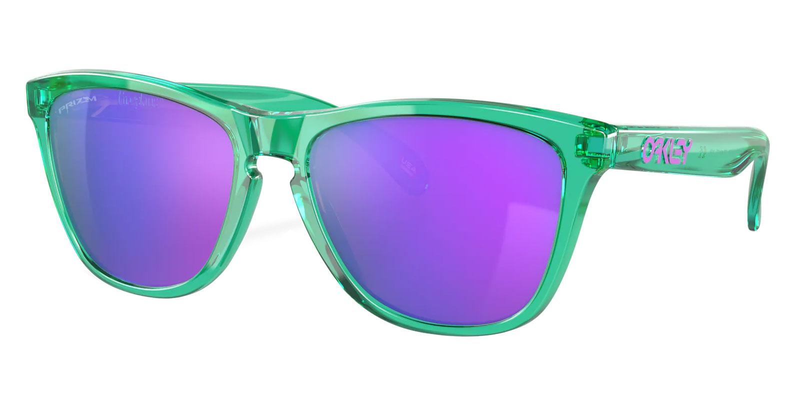 Oakley Frogskins – Shift Collection – Translucent Celeste – Prizm Violet  Sunglasses OO9013-J855 – Ten-Eighty