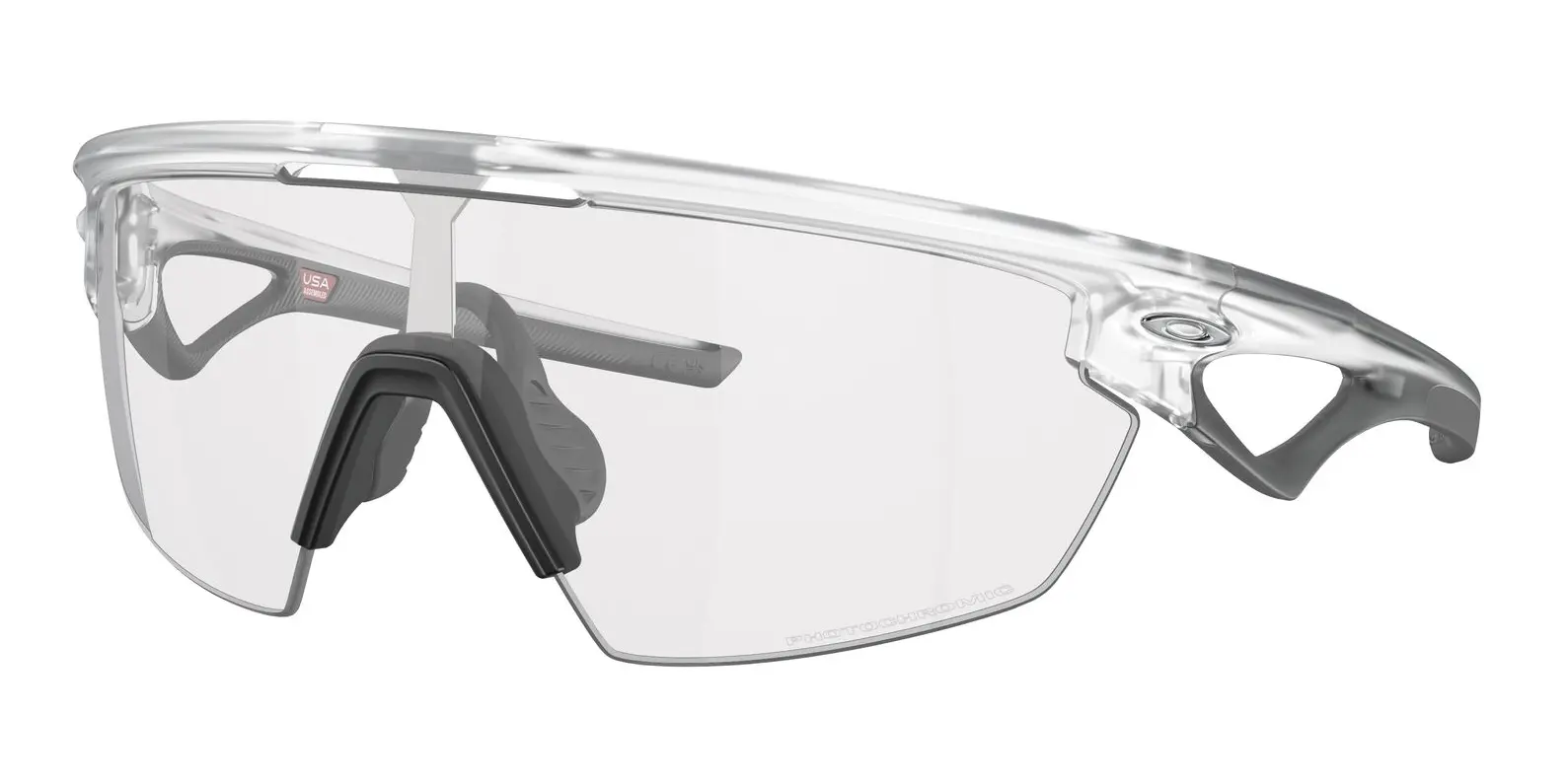 Oakley Sphaera Matte Clear Clear Black Iridium Photochromic Sunglasses